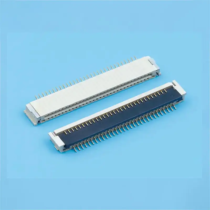 Wholesale FPC/FFC 1.0mm pitch 2.0mm 2.7mm height flip cover horizontal SMT ribbon cable connector Manufacturers, Suppliers