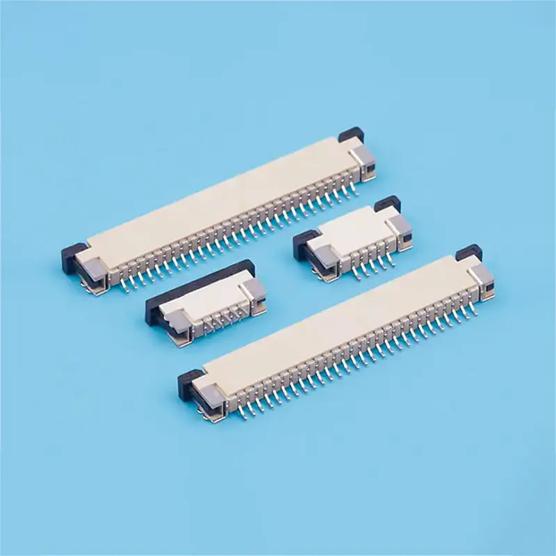 Wholesale FPC Connector FFC 1.0mm Pitch 2.5mm Height Horizontal SMT Push Pull Lock Socket Top Bottom Contact Connector 4p to 30p Suppliers, Factory