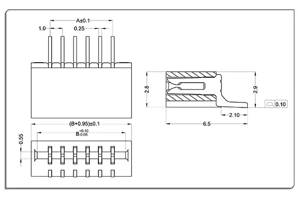 Non-ZIF R/A Double-sided contact Product Image
