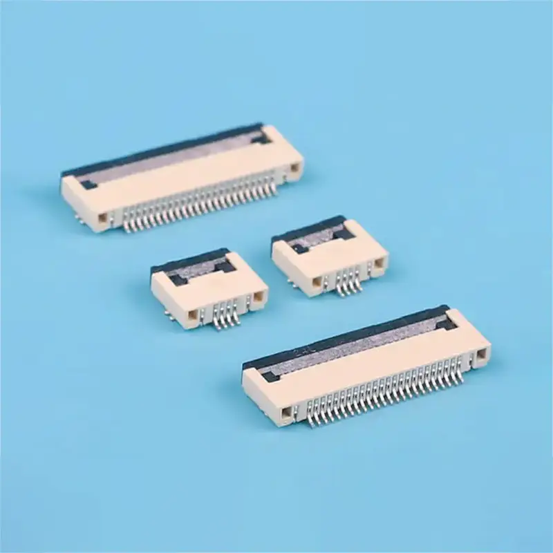 Wholesale 0.5mm Pitch Flip-Lock FPC/FFC Connector, Bottom Contact, Horizontal SMT, 4/10/20/30/60 Positions Manufacturers, Factory