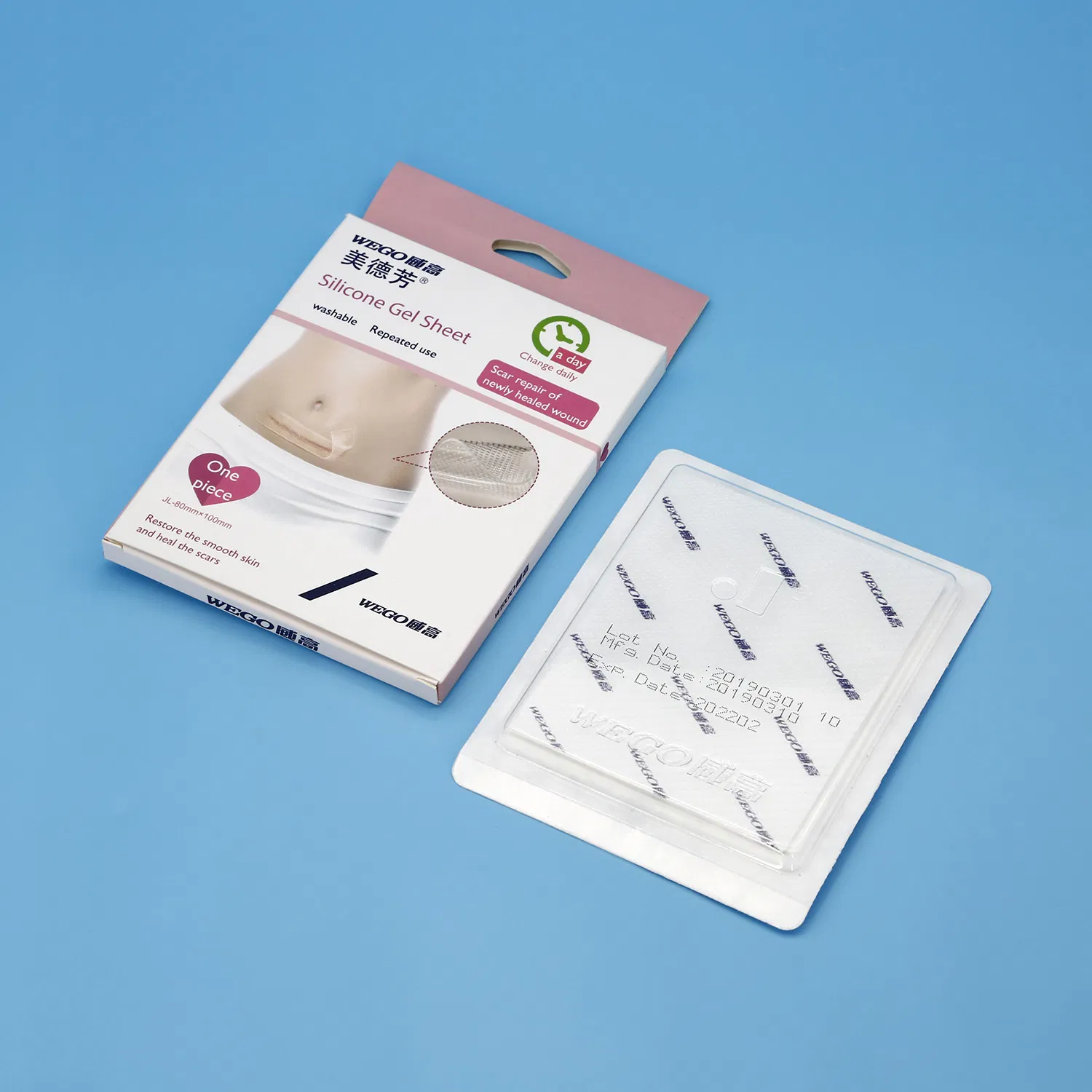 Wego Brand Wound Care Dressing-Silicone Gel Scar Sheet