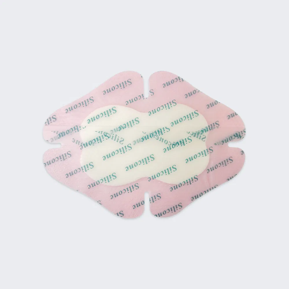 Silicone Self-Adhesive Foam Dressing with Border, OEM Size, Waterproof Wound Care Dressing