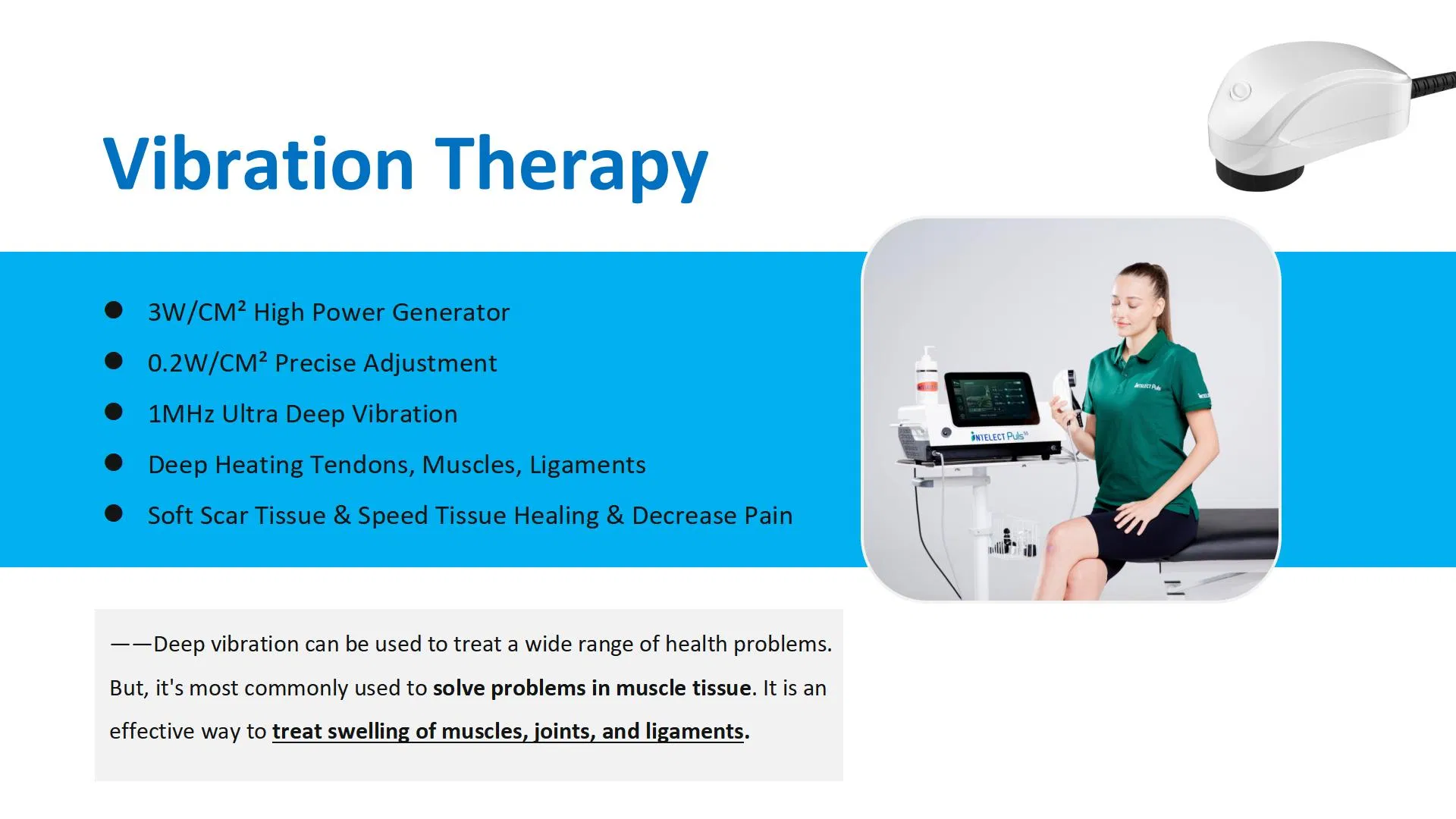 Gomecy Combining Pneumatic Ultrasound and Ultra Deep Vibration Therapy and RF Technology Innovative Pain Management Body Care Equipment