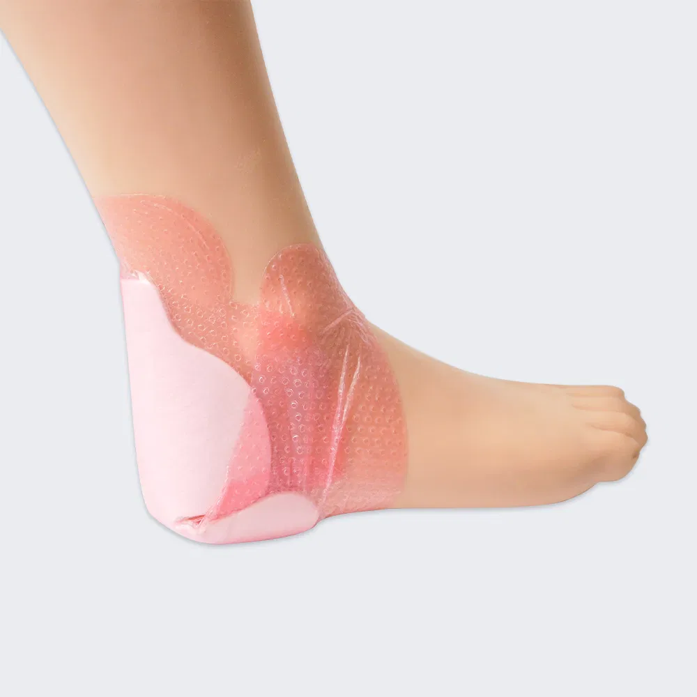 Feet Heel Bordered Adhesive Silicone Foam Dressing Bandage for Sterile Wound Dressing