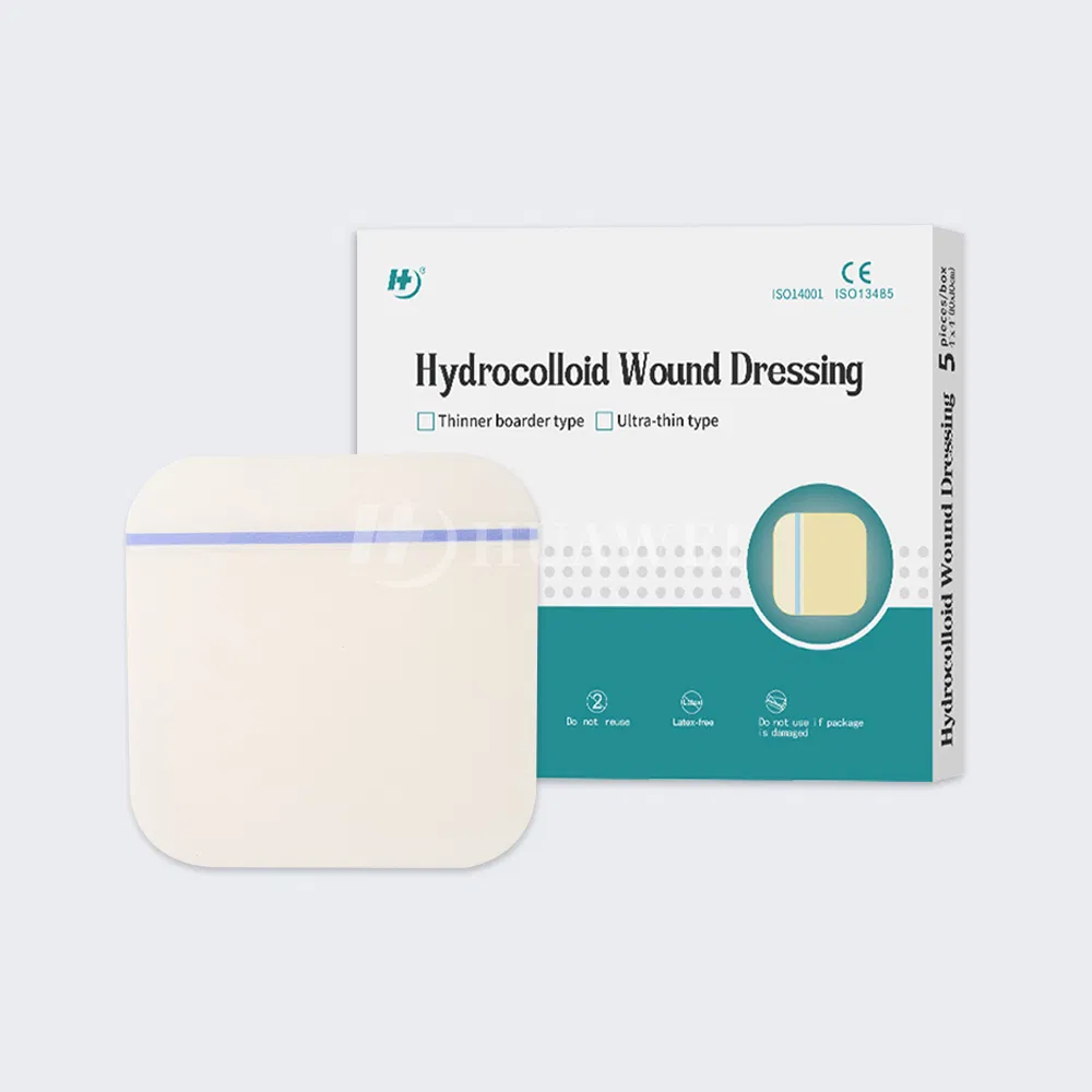 FDA CE Approved Hydrocolloid Hydrocolloid Adhesive Dressing for Light to Medium Exudate Wounds Bed Sore Minor Burns Abrasions Cuts Superficial Wound