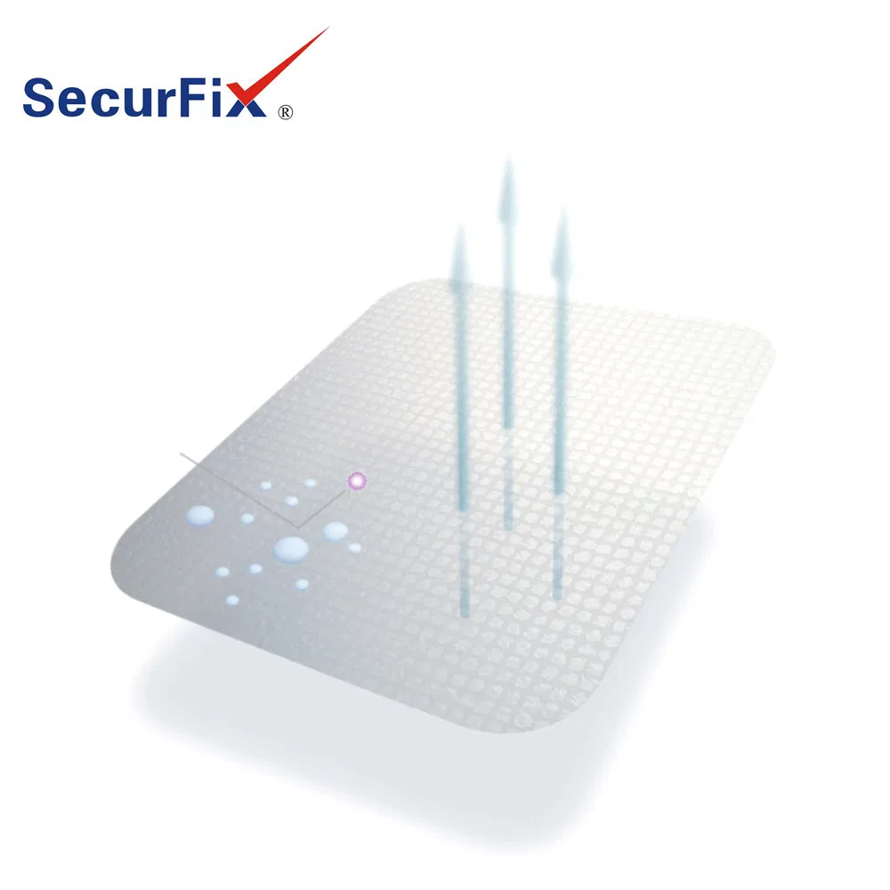 High Permeable Transparent Wound Dressing Waterproof Post Operation Dressings Grid Pattern Coating