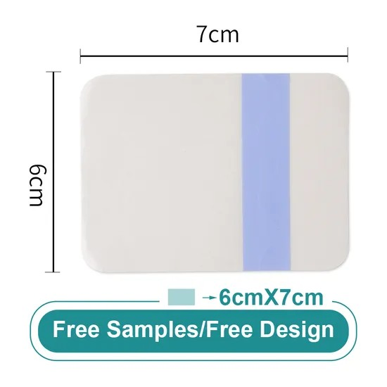 Disposable Waterproof Self-Adhesive Wound Dressings Transparent Island Wound Plaster, 6*7cm with FDA Certificate