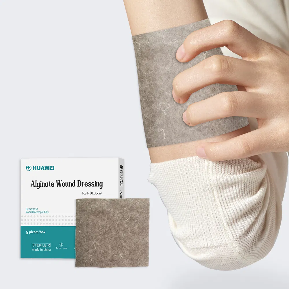 Disposable Medical OEM Custom Silver Calcium Alginate Wound Care Dressing, 10*10cm, with FDA Certificate