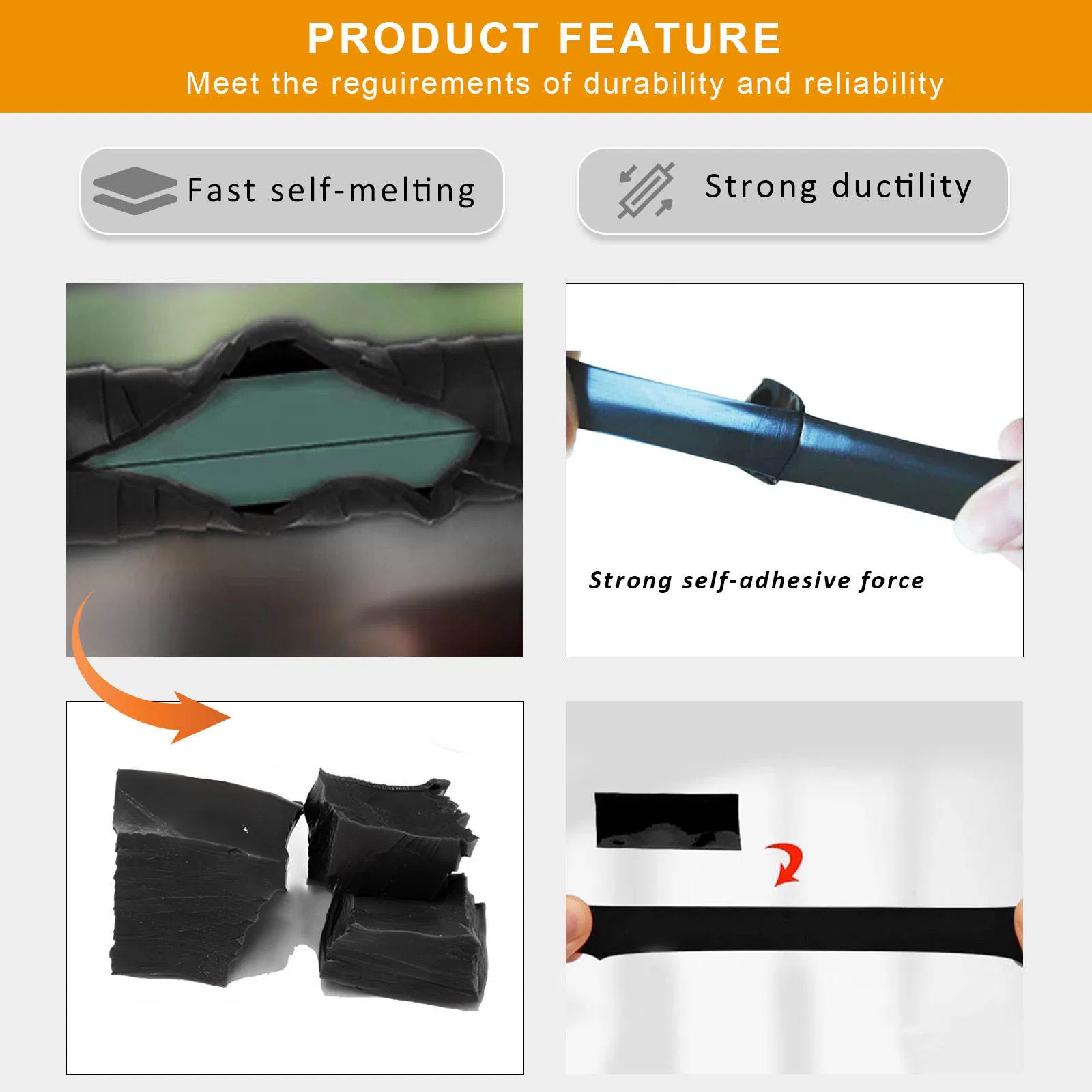 Silicone Self Adhesive Insulation Tape Self Fusing Silicone Electrical Tape