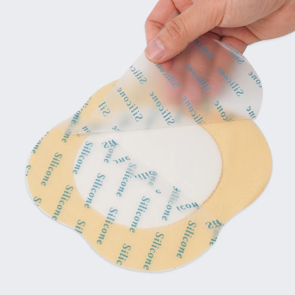 High Absorption Sacral Bordered Silicone Adhesive Foam Wound Dressing, Bed Sore Treatment Bandage for Sacrum