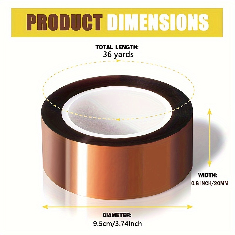 Custom Size Amber/Brwon Polyimide Silicone Adhesive Tape for Electrical Insulation and Masking