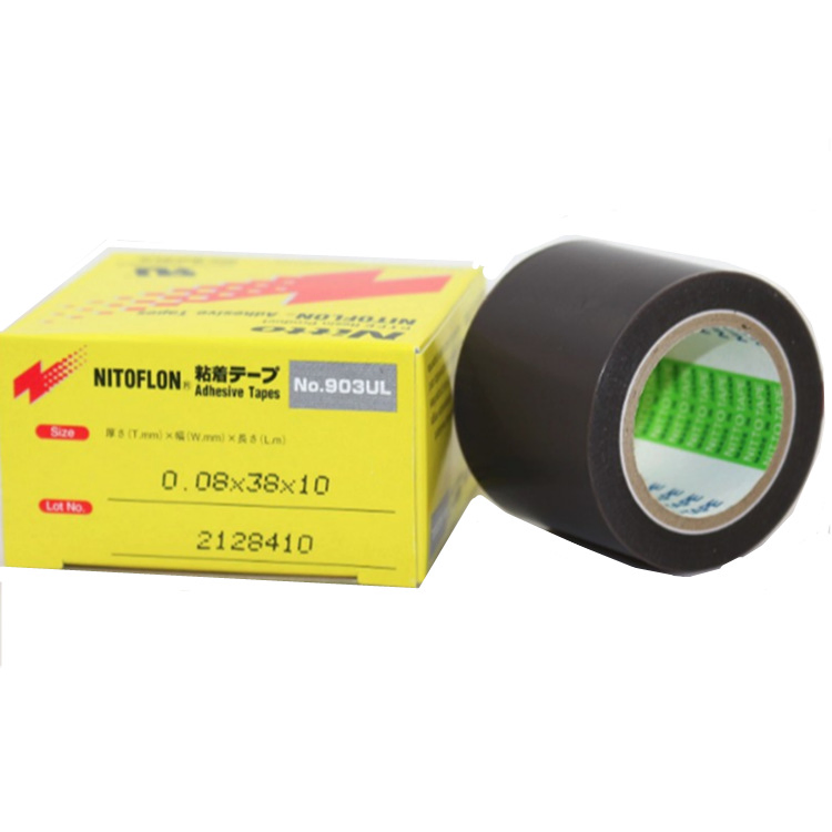 Nitto 903 Single-Sided Polytetrafluoroethylene (PTFE) Film-Based Tape, Silicone High Temperature Resistant Tape