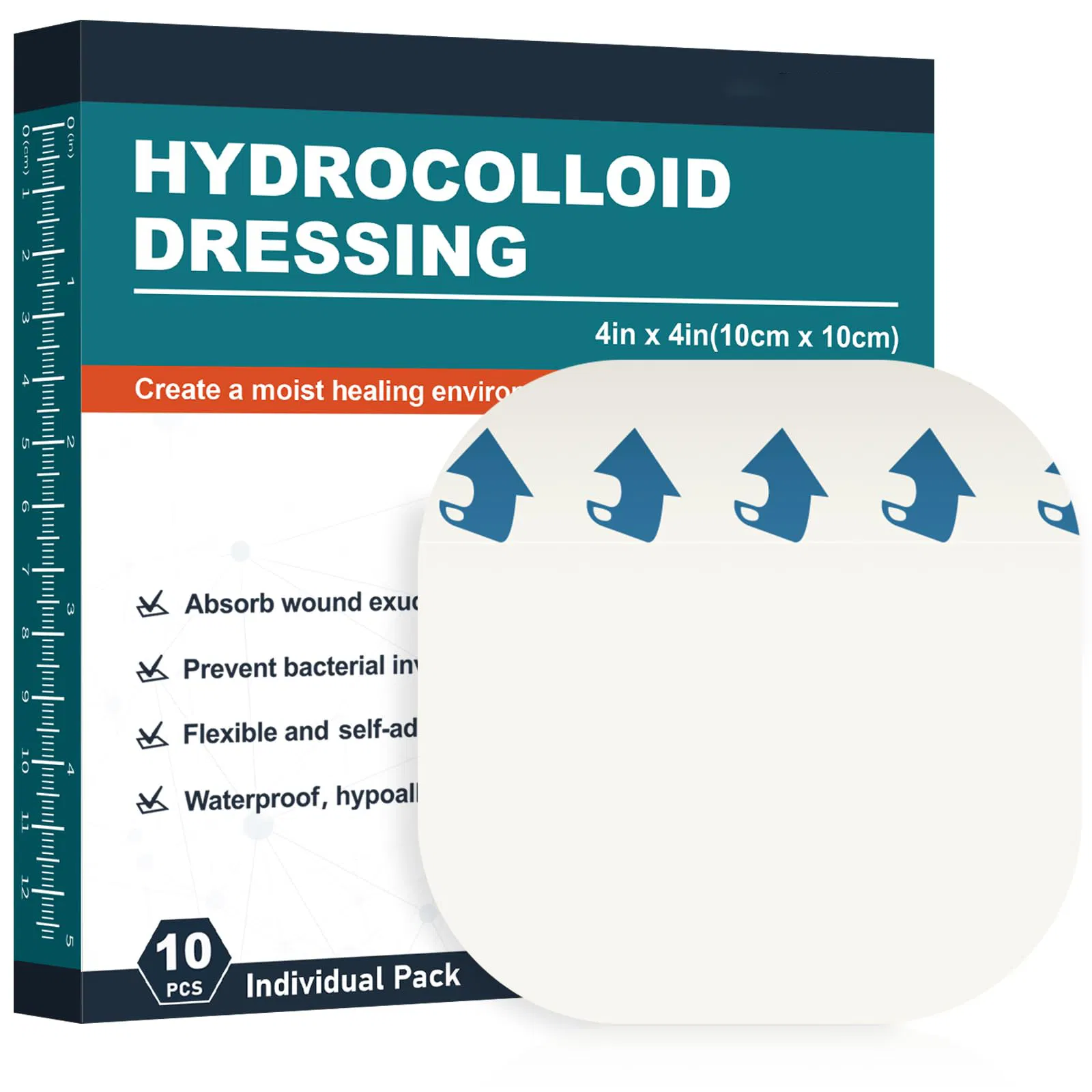 10X10cm Hydrocolloid Wound Dressing Medical Bedsore Care Bandages