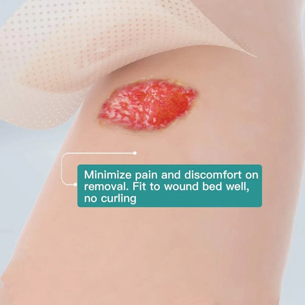 Sacral Bordered Silicone Adhesive Foam Wound Dressing