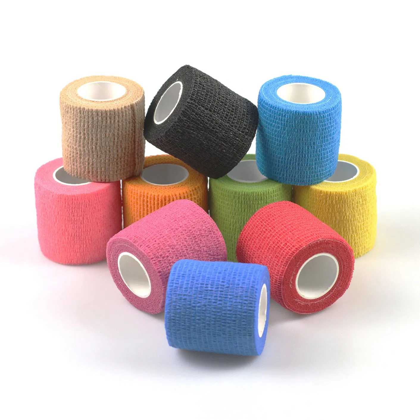 Self-Adhesive Cohesive Colorful Elastic Medical Compression Non-Woven Bandage