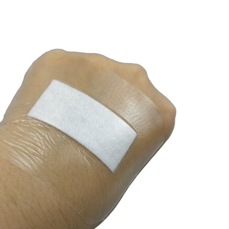 Sterilized Waterproof Transparent PU Film Wound Dressing with Absorbent Pad Wound Care