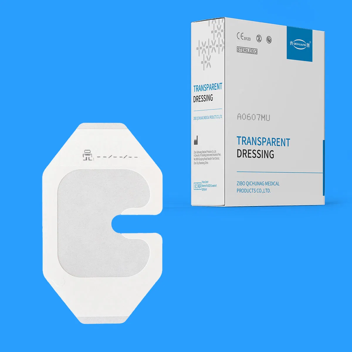 Disposable Waterproof IV Cannula Fixation Dressing Transparent Film Fixing Dressing with Border