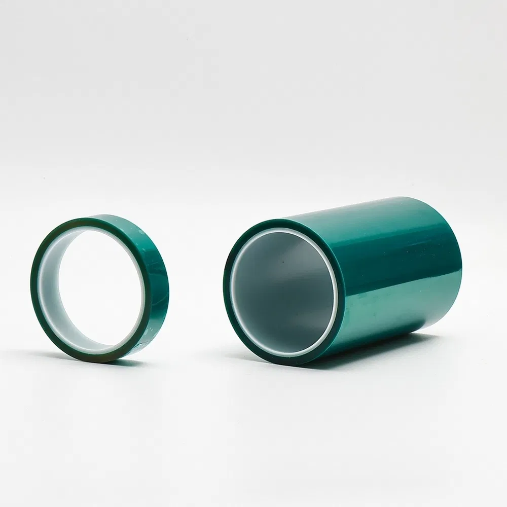 Heat Resistance 33m Length Pet Green Silicone Tape