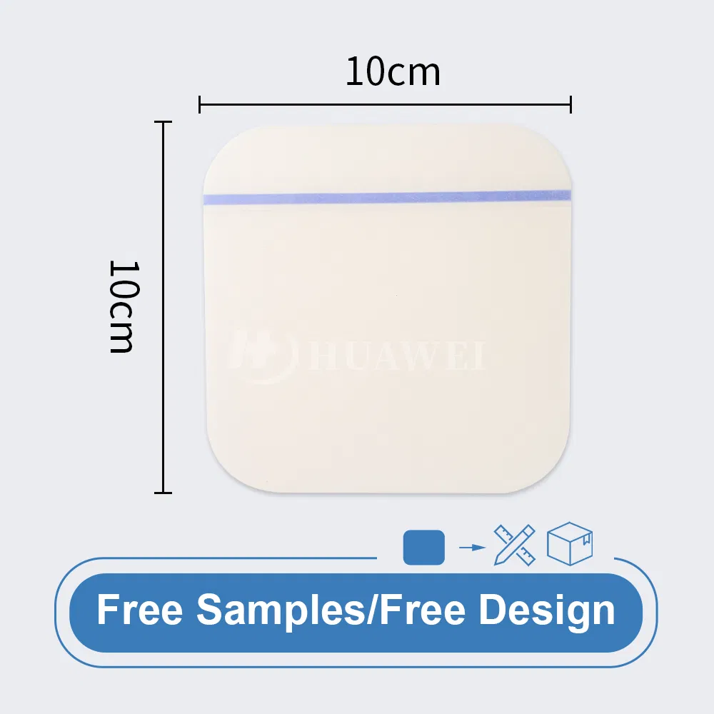 FDA CE Approved Hydrocolloid Hydrocolloid Adhesive Dressing for Light to Medium Exudate Wounds Bed Sore Minor Burns Abrasions Cuts Superficial Wound