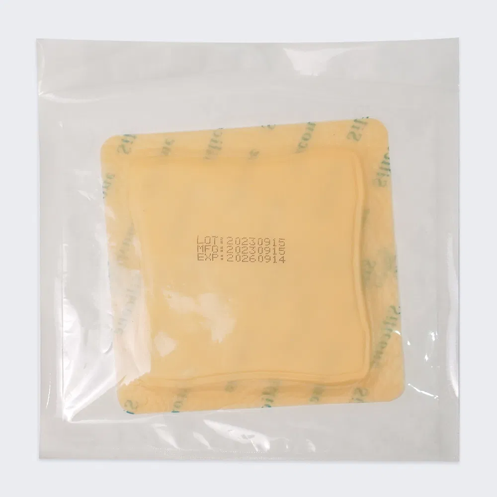 FDA CE Approved Silicone Foam Dressing with Border Self- Adhesive Waterproof Hydrocellular Foam Bandages for Bed Sores Pressure Ulcers