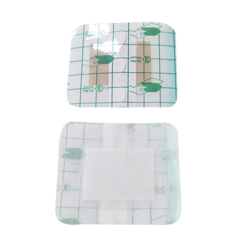 Sterile Waterproof PU Transparent Adhesive Wound Dressing Non Woven Island Dressing