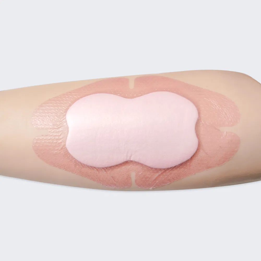 Silicone Self-Adhesive Foam Dressing with Border, OEM Size, Waterproof Wound Care Dressing