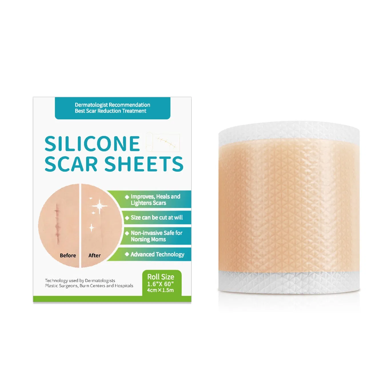 Scar Healing and Skin Repair Silicone Scar Tape Silicone Scar Sheets