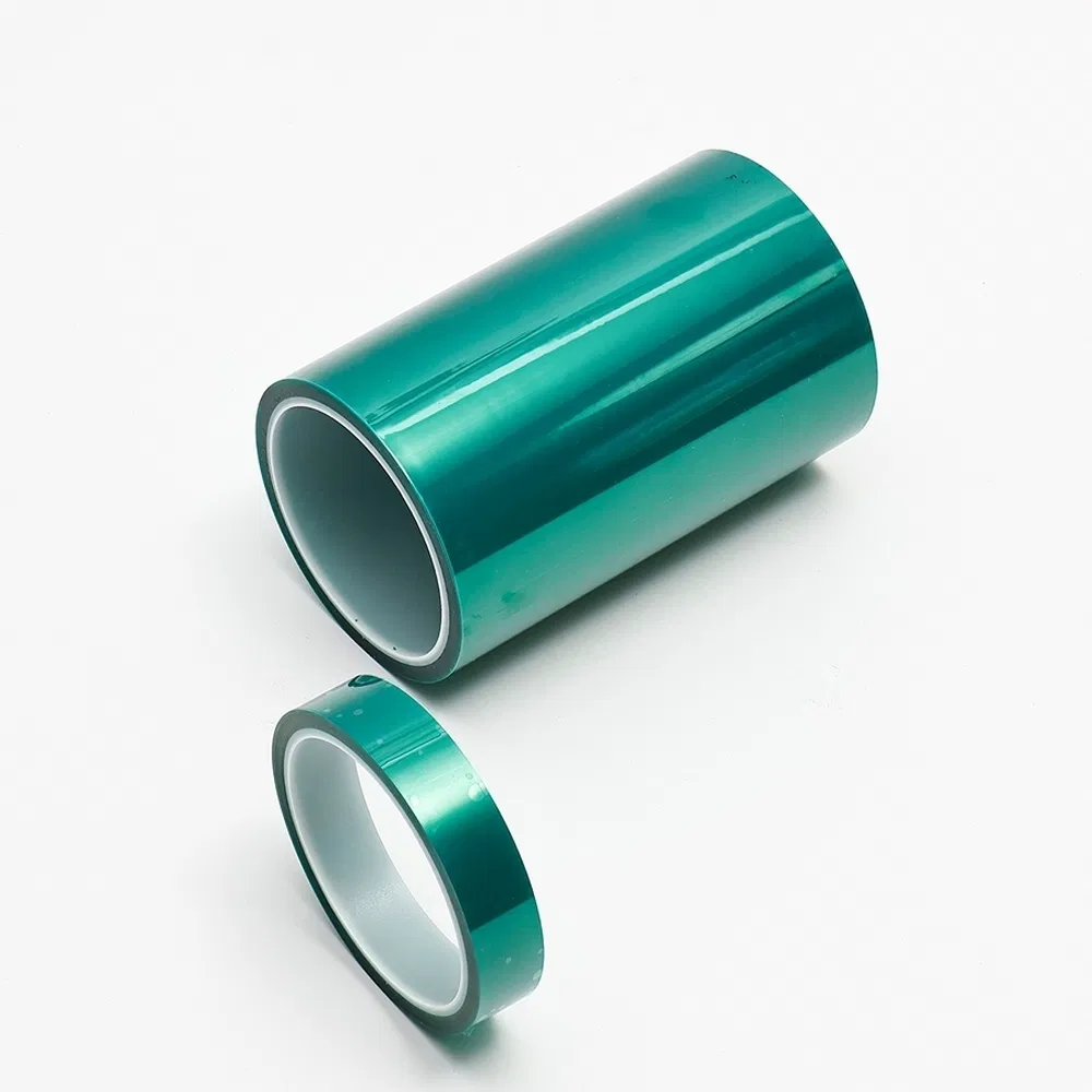 Heat Resistance 33m Length Pet Green Silicone Tape