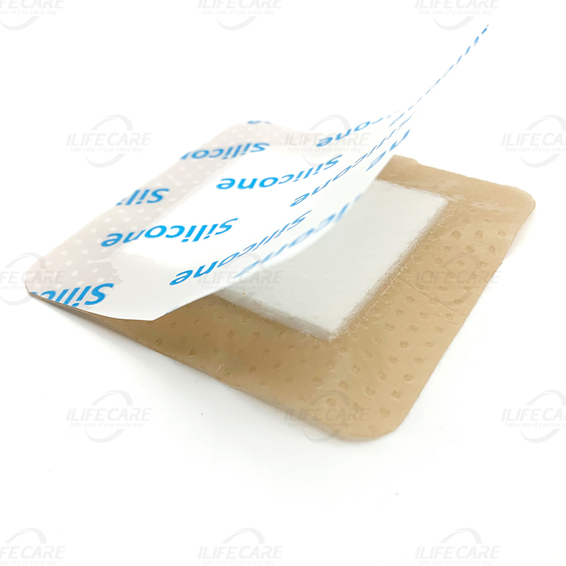 Silicone Foam Dressing 10*10cm Gentle Adhesive Border Sterile Highly Absorbent Waterproof Foam Bandages Advance