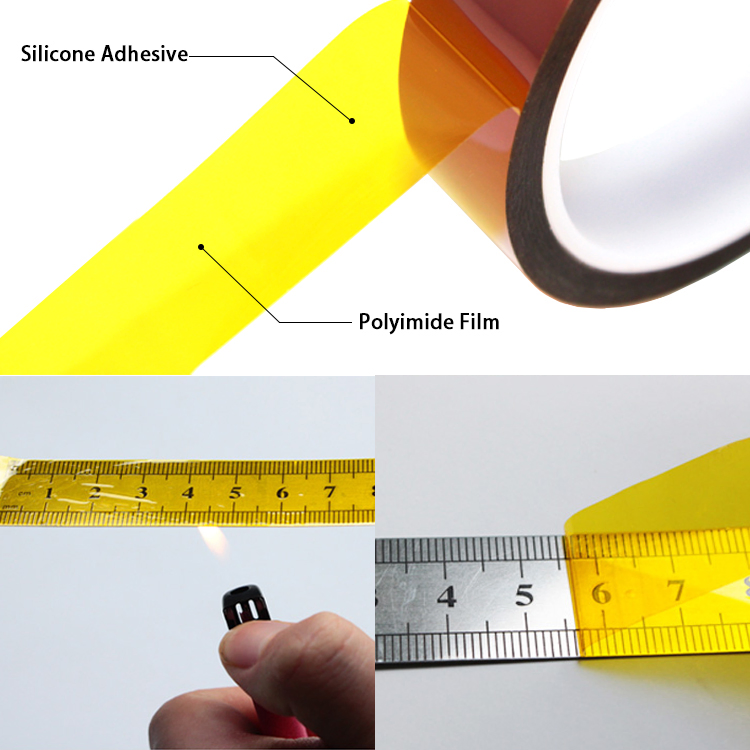 High Temperature Silicone Adhesive Kapton Film Pi/Polyimide Tape