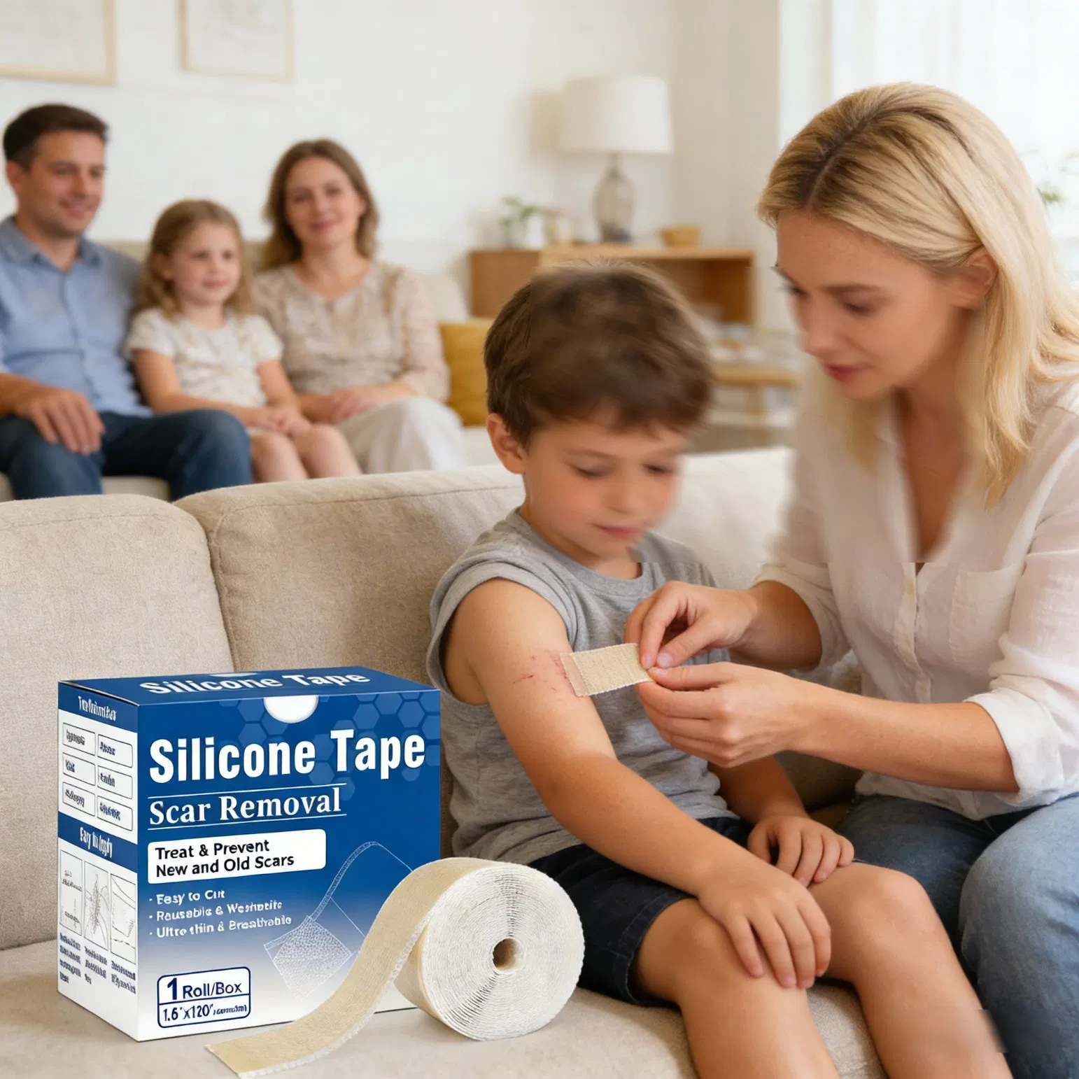 Easy-Apply Scar Sheet Convenient Silicone Scar Sheet &amp; User-Friendly Silicone Gel Scar Sheet for Home Use