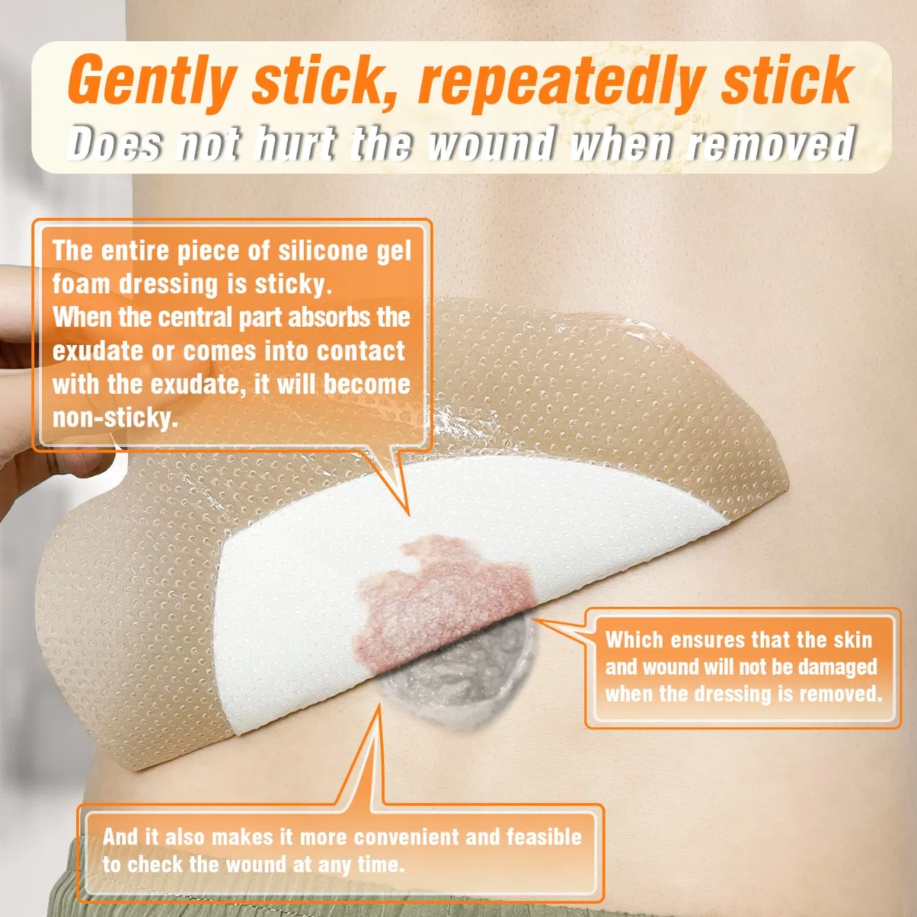 Silicone Foam Dressing Detail 4