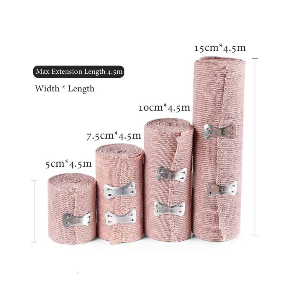 Custom Logo High Elastic Compression Bandage Medical Tape Rubber High Elastic Bandage