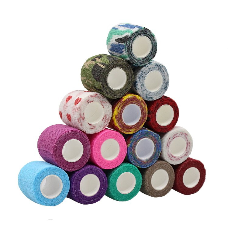 Custom Size Elastic Self-Adhesive Flexible Cohesive Bandage for Sports Medicine &amp; Compression Therapy CE/ISO