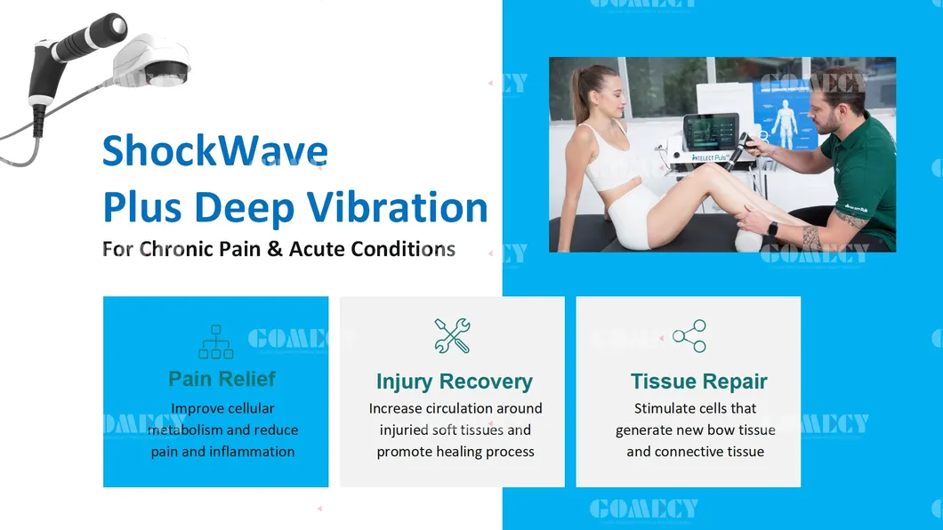 Professional 2 in 1 Pneumatic Ultrasound Shock Wave Therapy Machine