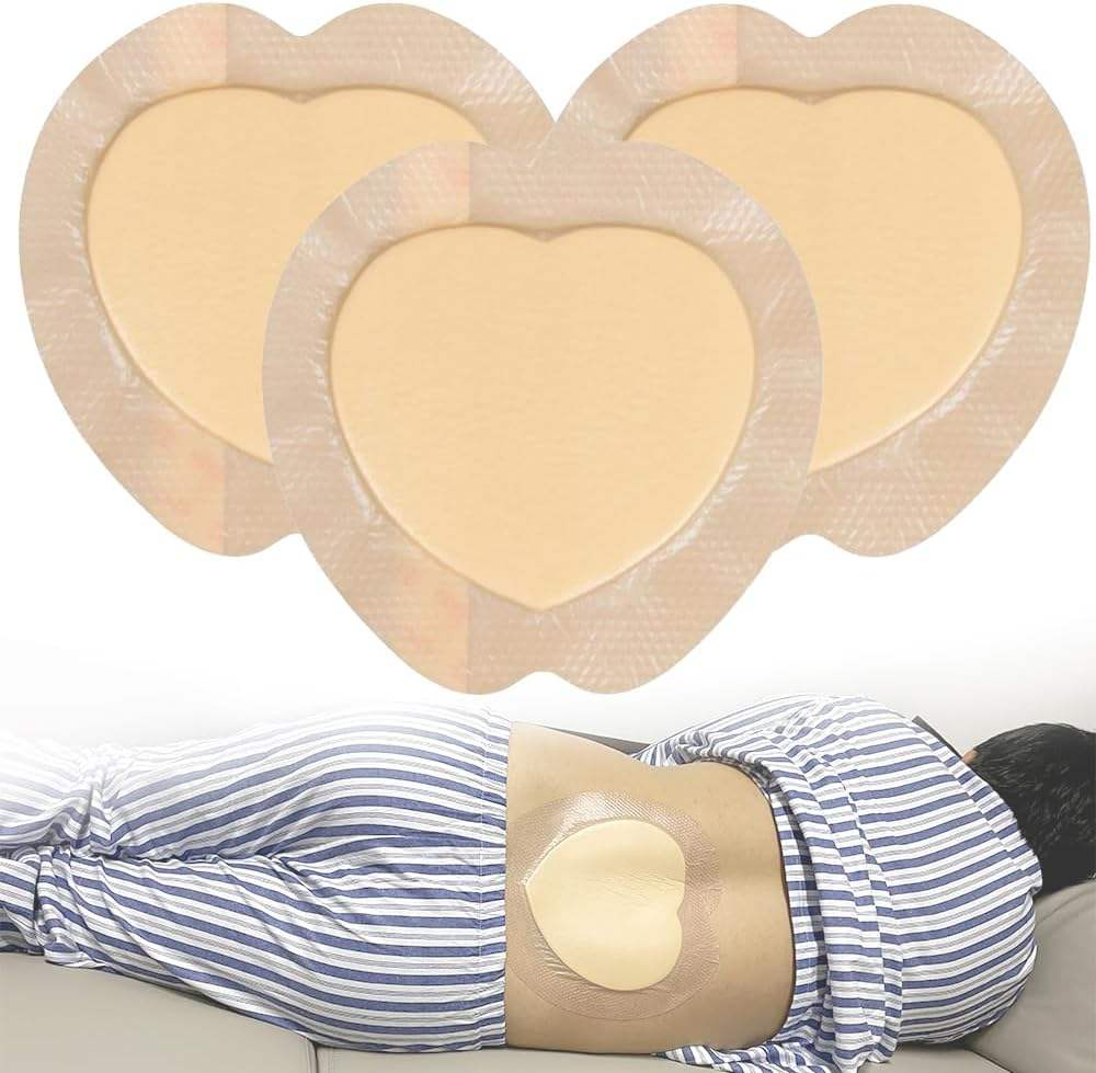 OEM 18X18cm Waterproof Breathable Adhesive Sacrum Silicone Foam Dressing with Border