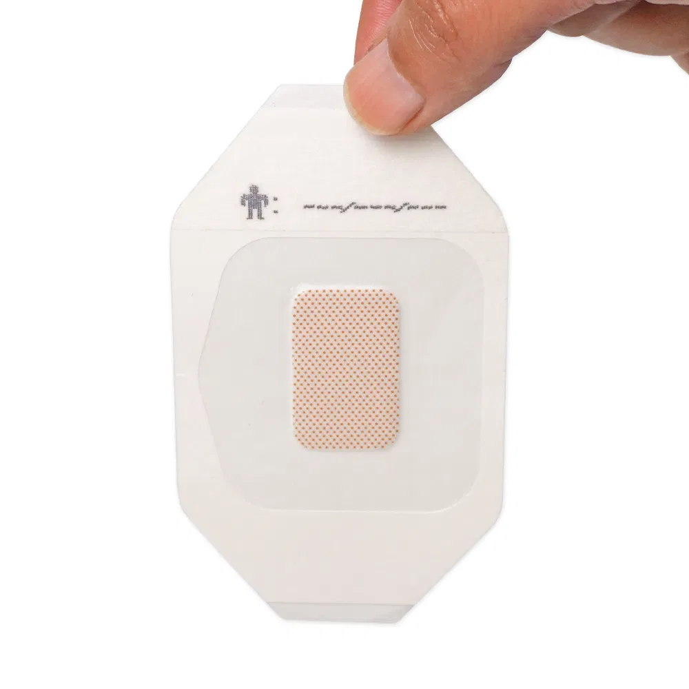 Disposable Sterile Waterproof Transparent Wound Dressing with Absorbent Pad I. V. Securement Dressing, 6*7cm