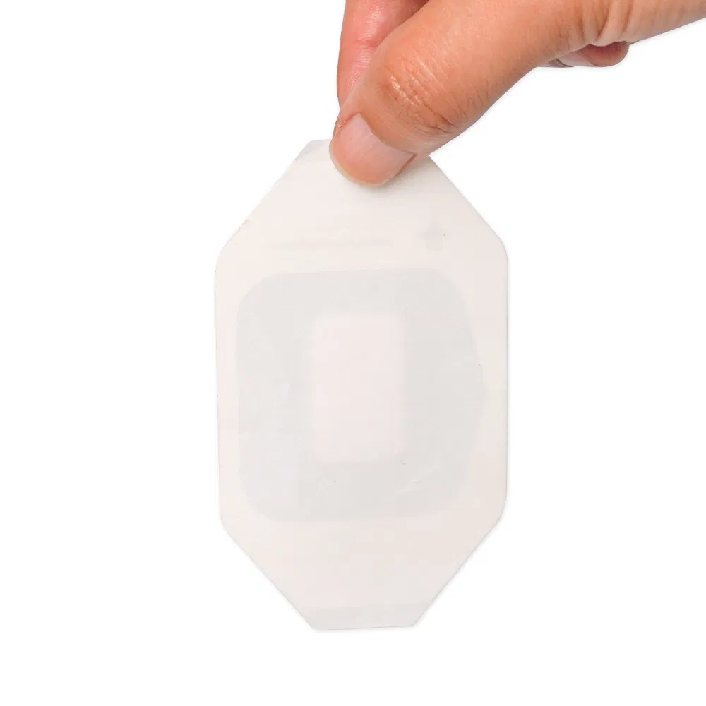 Disposable Sterile Waterproof Transparent Wound Dressing with Absorbent Pad I. V. Securement Dressing, 6*7cm