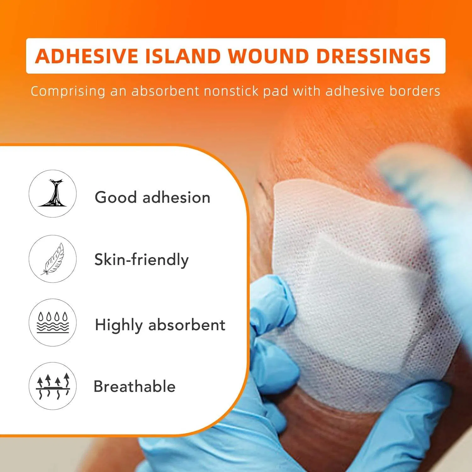 Carbou Surgical Sterile 10X10cm Wound Dressing Basic Medical Burns Treatment Care