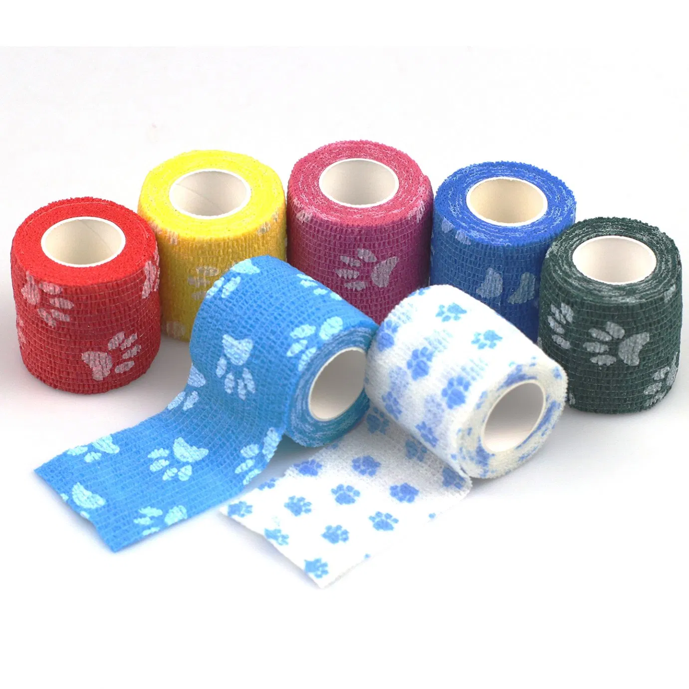 Custom /OEM/ODM Medical Cohesive Colorful Elastic Vet Compression Self Adhesive Non Woven /Cotton/Nonwoven Bandage for Hurt Leg/Arm/Finger/Foot/Sport Protection