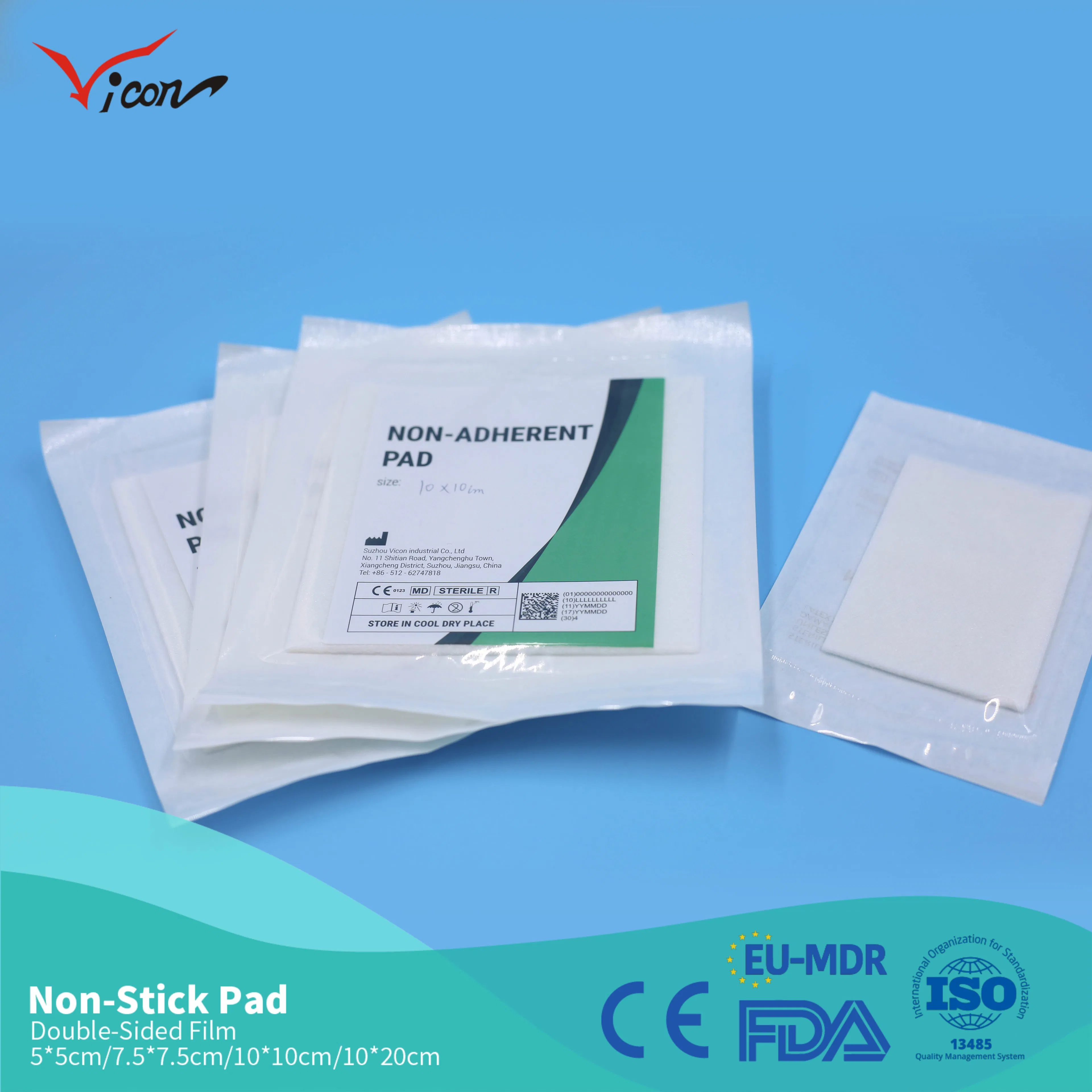 3"*8" Medical Grade Non-Adherent Wound Pad for Disposable Dressing Supplies