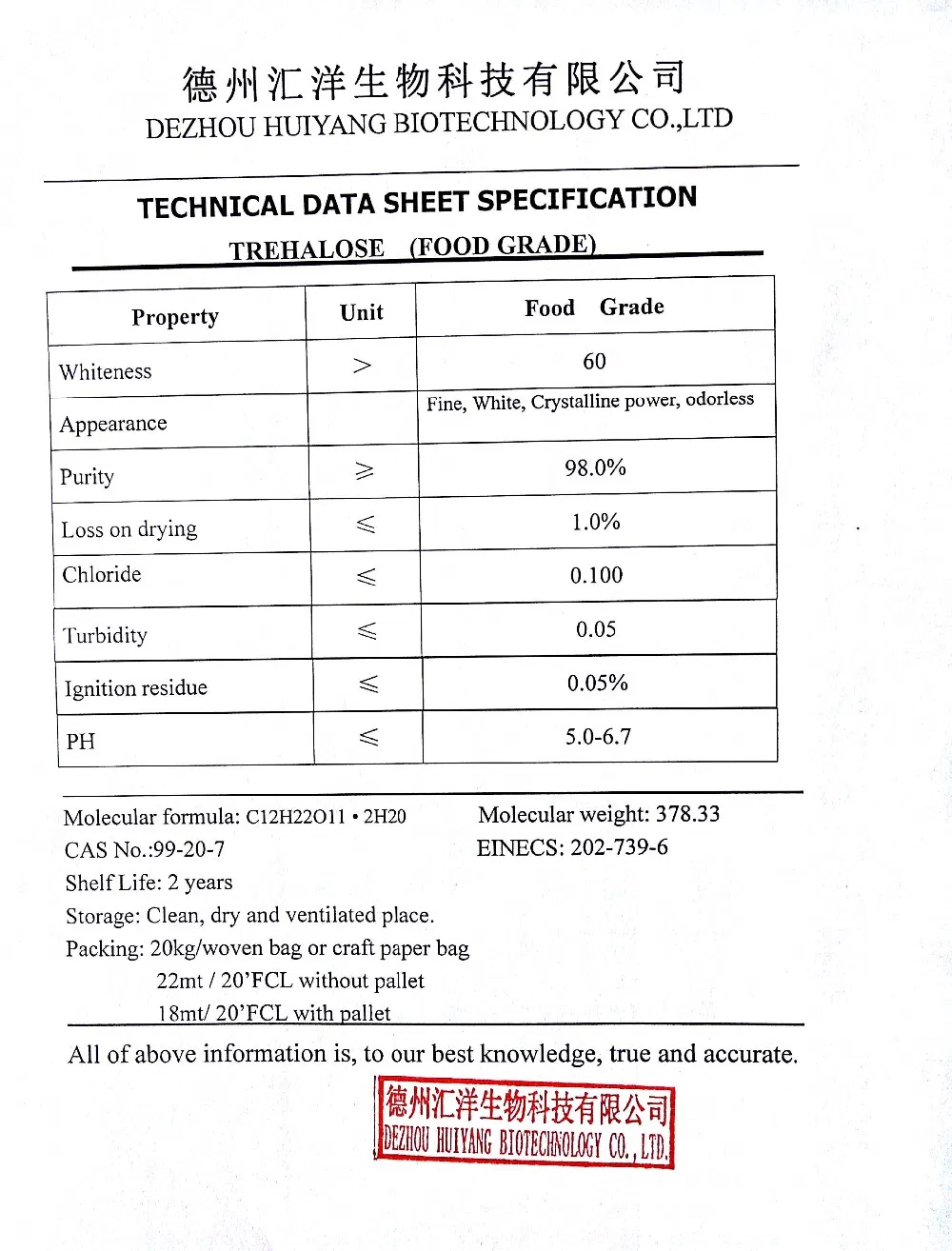 Skin Protectant Trehalose Cosmetics