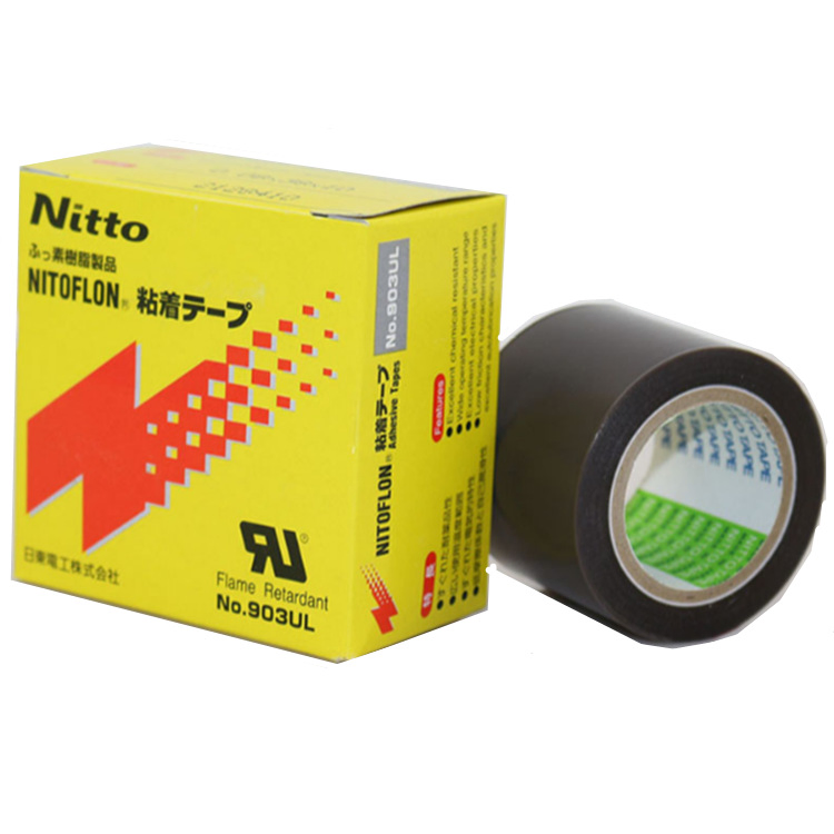 Nitto 903 Single-Sided Polytetrafluoroethylene (PTFE) Film-Based Tape, Silicone High Temperature Resistant Tape