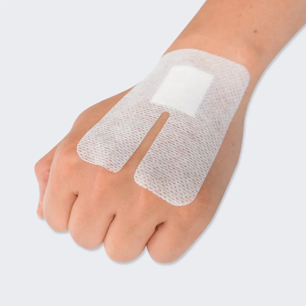 Disposable Waterproof Self-Adhesive I. V. Cannula Fixing Dressing Non Woven Island Wound Plaster with Pad