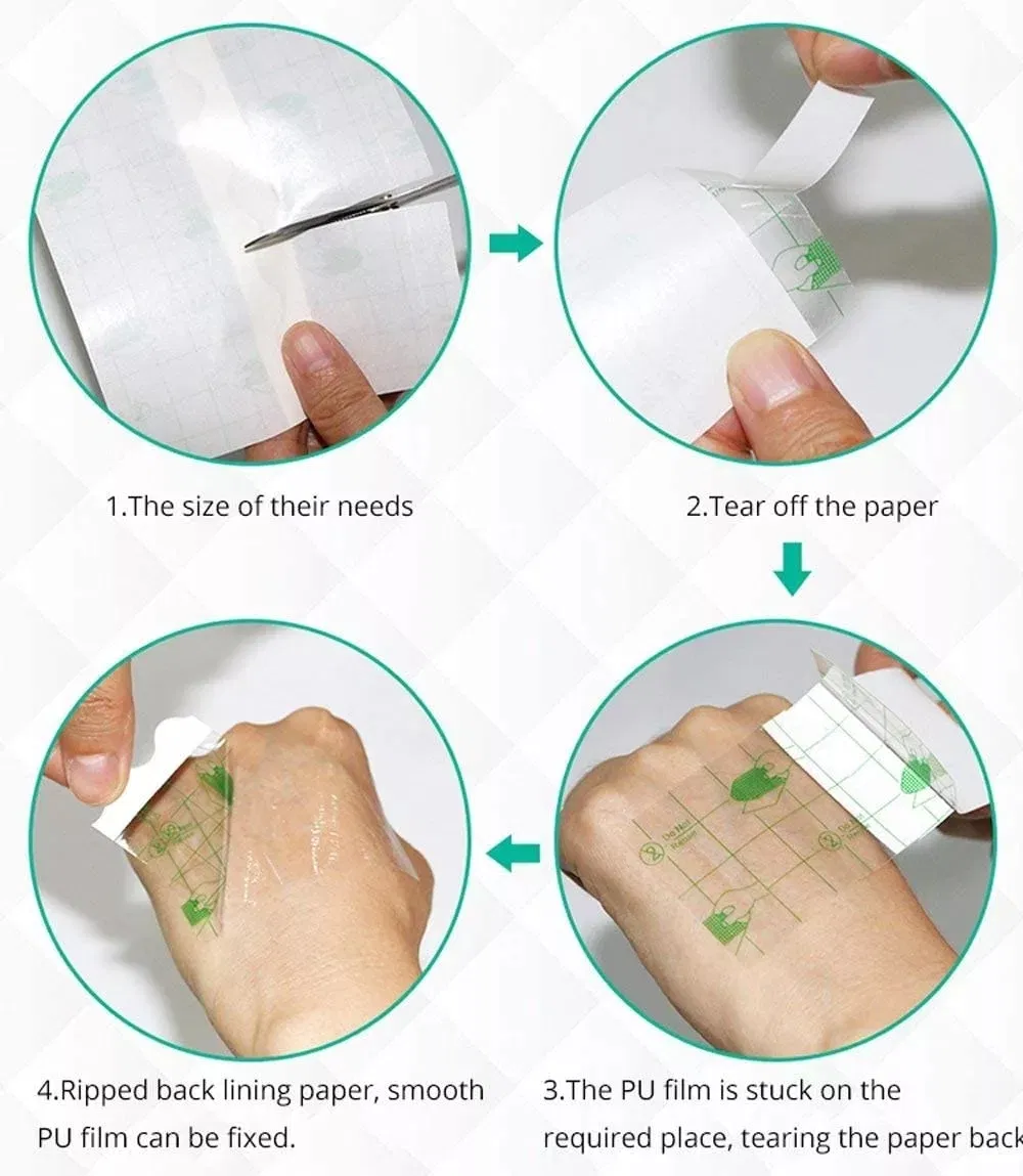 Self Adhesive Waterproof Tape Medical Silicone Transparent Tape