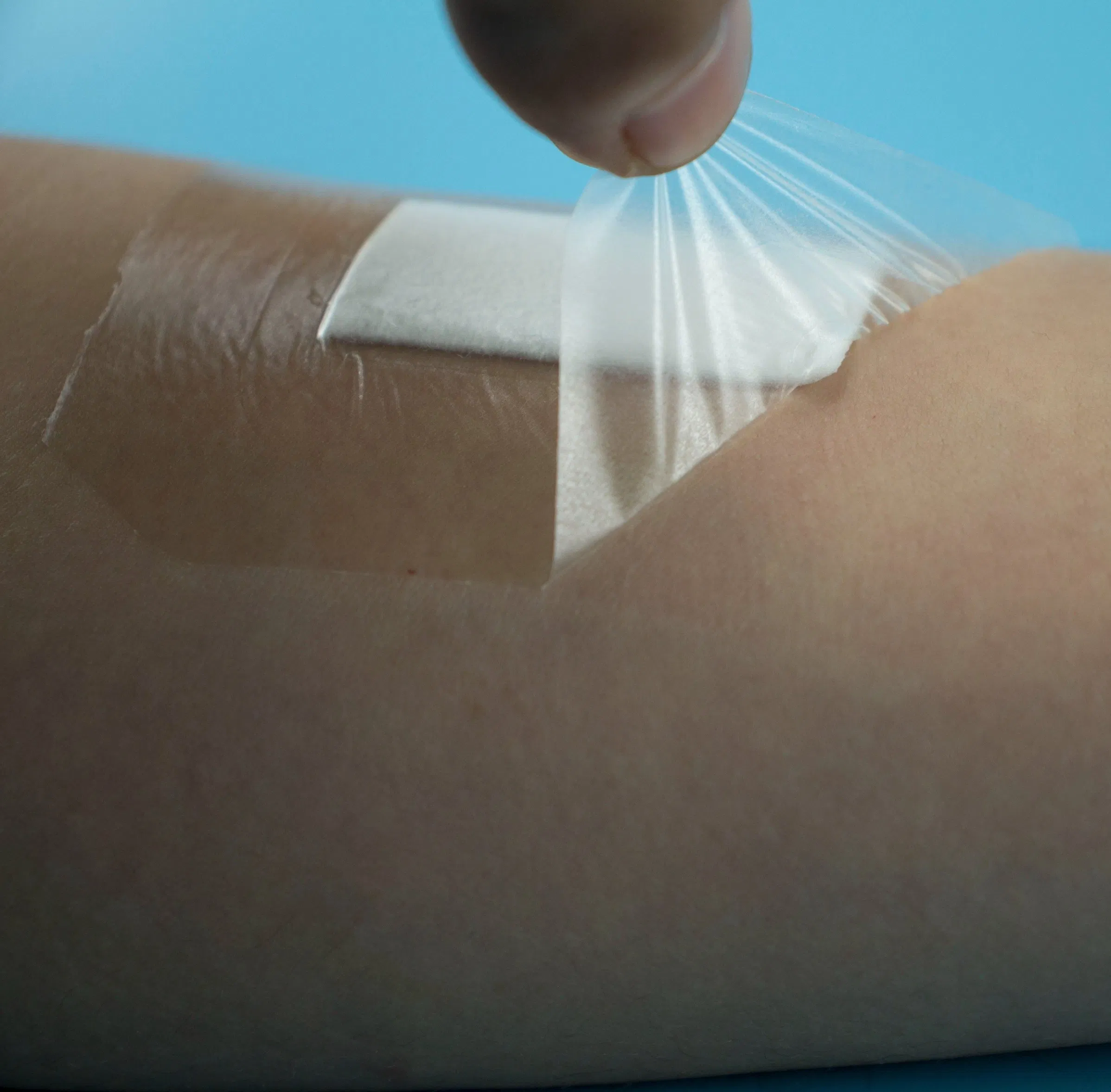 Sterilized Waterproof Transparent PU Film Wound Dressing with Absorbent Pad Wound Care