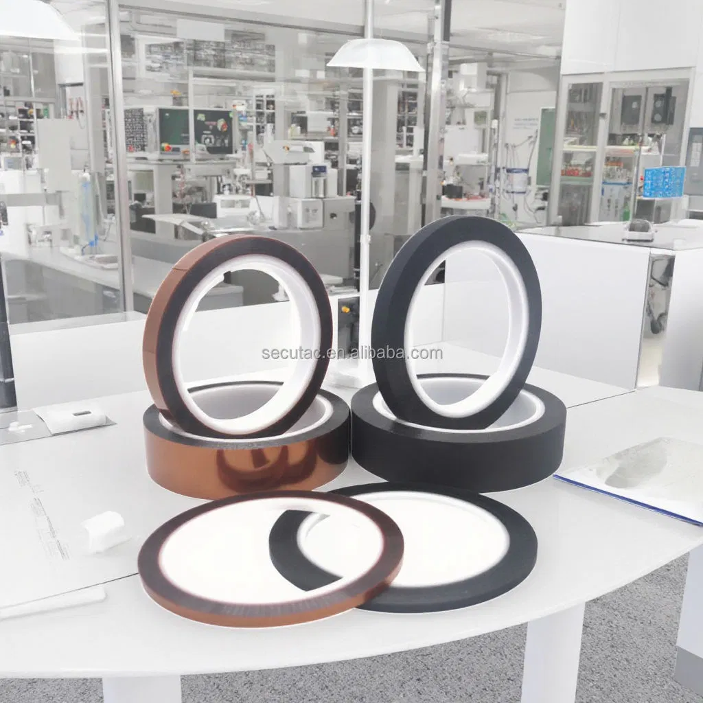 Custom Size Amber/Brwon Polyimide Silicone Adhesive Tape for Electrical Insulation and Masking
