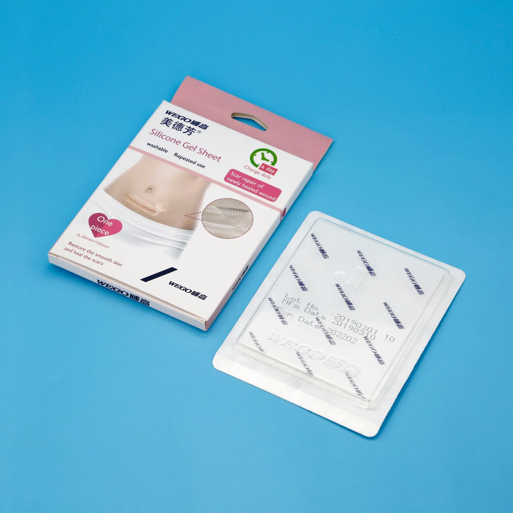 Wego Brand Wound Care Dressing-Silicone Gel Scar Sheet