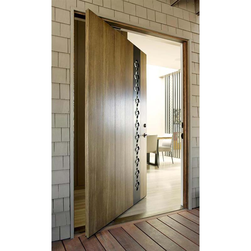 Customized American Veneer Front Wood Exterior Modern Pivot Entry Door for House