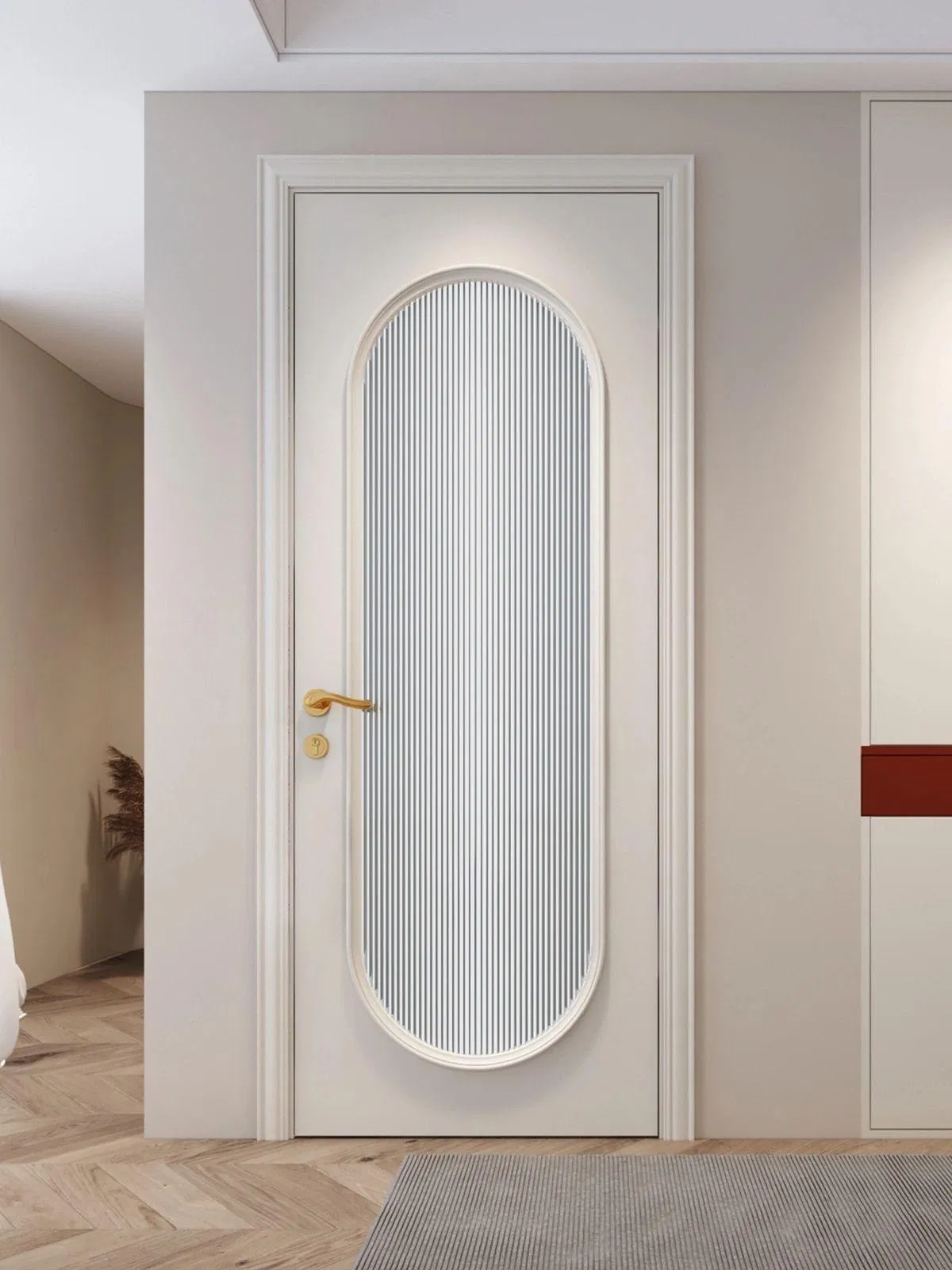 White Primed Shaker Style Interior Door MDF Molded Wooden Door Modern Doors